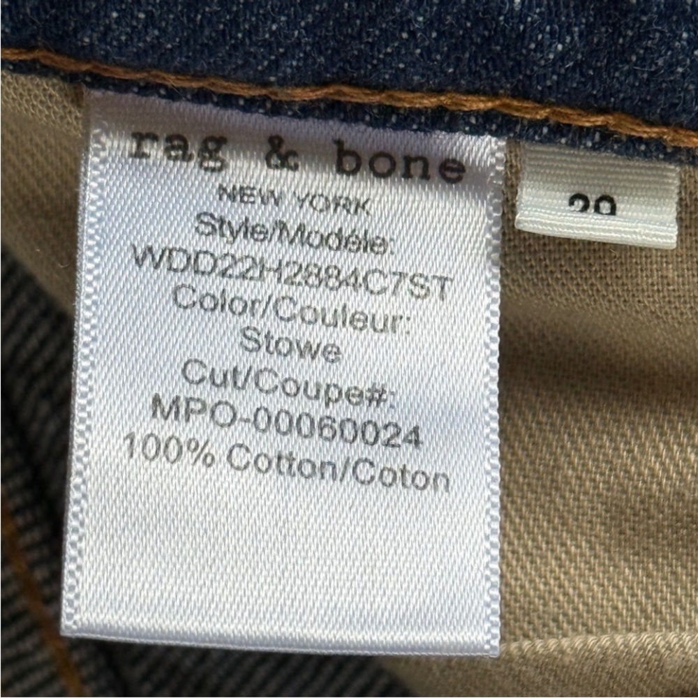 rag & bone Women's Straight Leg Jeans - Dark Blue - Picture 8 of 9